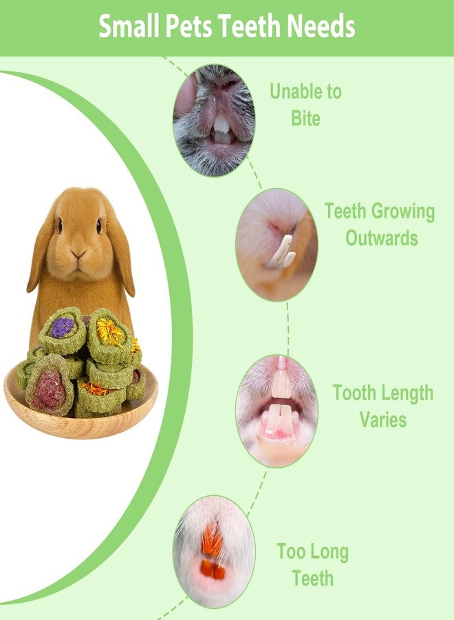 ARTKIDA 40PCS Timothy Hay Treats Bunny Rabbit Toys for Boredom, Handmade Guinea Pig Chew Treats Toys, Chinchilla Chews for Teeth Small Animals Hamster Rat Gerbil - Image 3